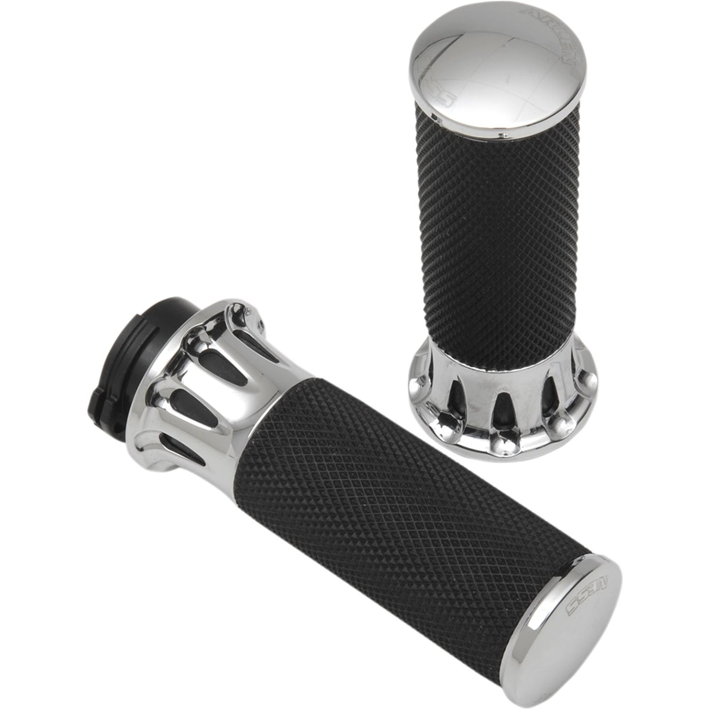 Arlen Ness Chrome Deep Cut Grips for Cable 07-316_344166