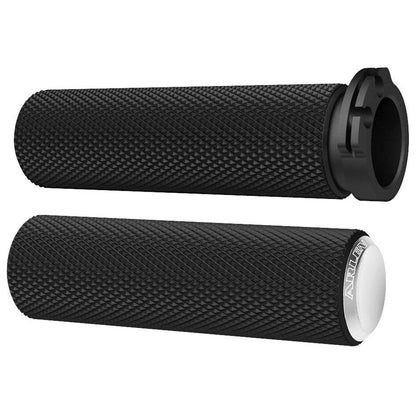 Arlen Ness Chrome Knurled Grips for Cable 07-324_91167