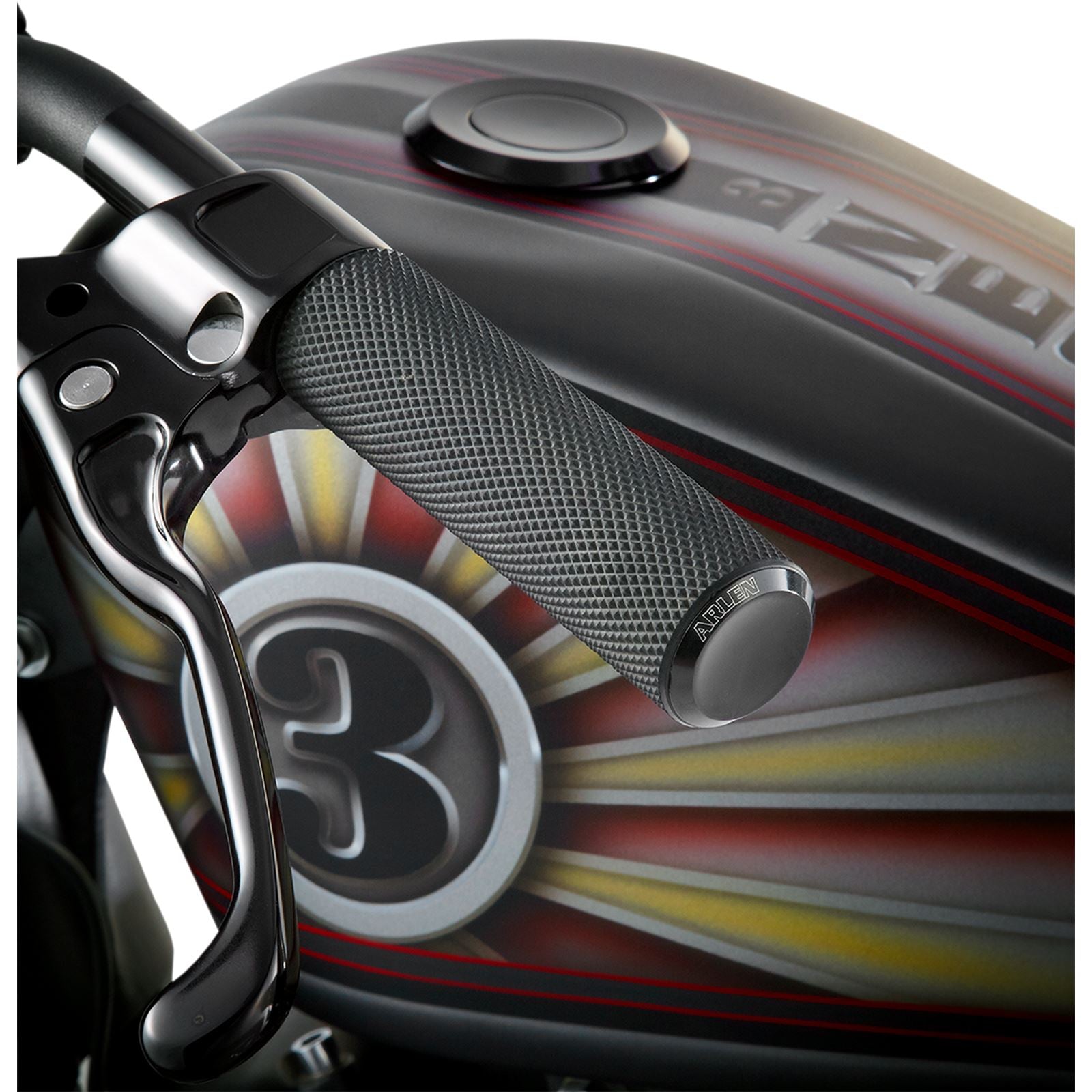 Arlen Ness Black Knurled Grips for Cable 07-325_344180