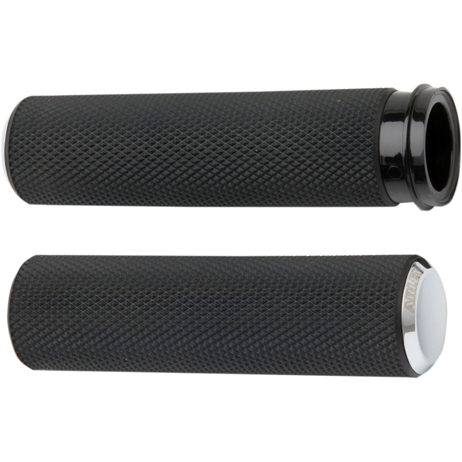 Arlen Ness Chrome Knurled Grips for Throttle by Wire 07-326_344181