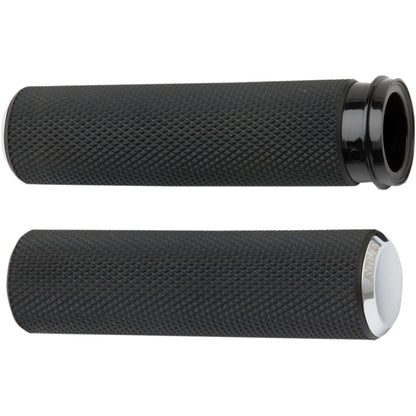 Arlen Ness Chrome Knurled Grips for Throttle by Wire 07-326_344181