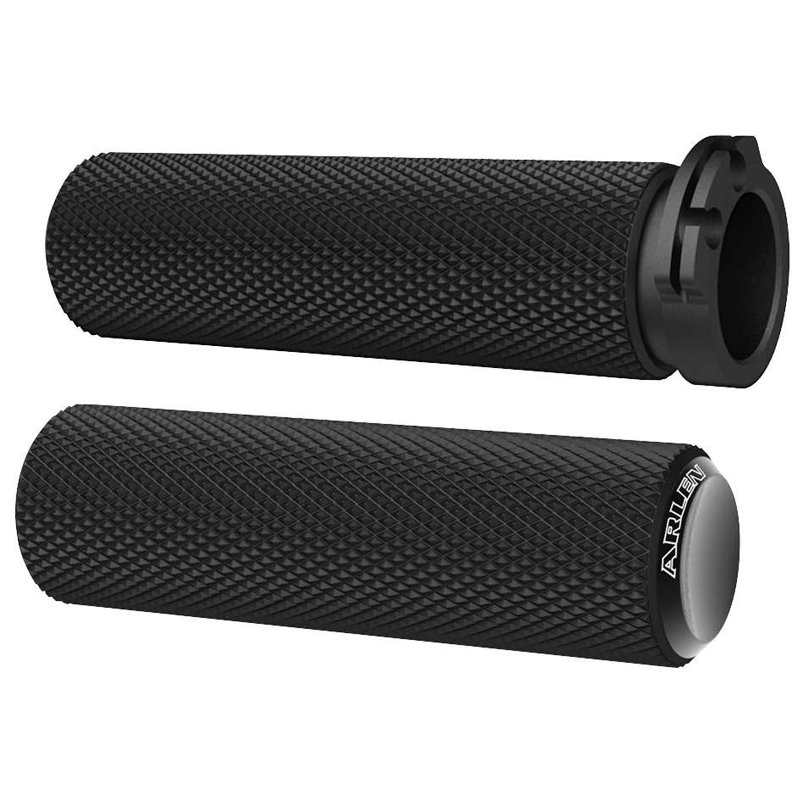 Arlen Ness Black Knurled Grips for Throttle by Wire 07-327_91170
