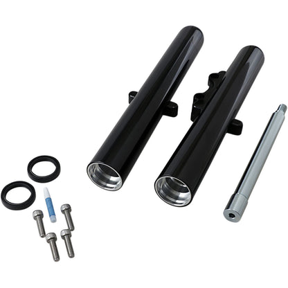 Arlen Ness Hot Legs Fork Legs - Custom Single Disc - Smooth - Black - '08-'13 06-521_344036