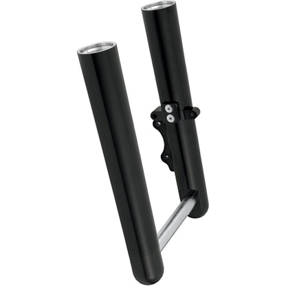 Arlen Ness Hot Legs Fork Legs - Custom Single Disc - Smooth - Black - '07-'17 FLST 06-551_343983