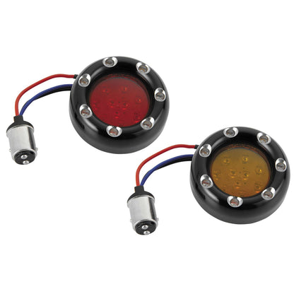 Arlen Ness LED Light Kit for Factory Turn Signal Housing - Red/Red - Black 12-755_91246