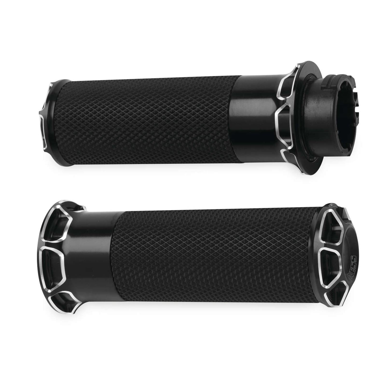 Arlen Ness Black Beveled  Grips for Throttle by Wire 07-329_91302
