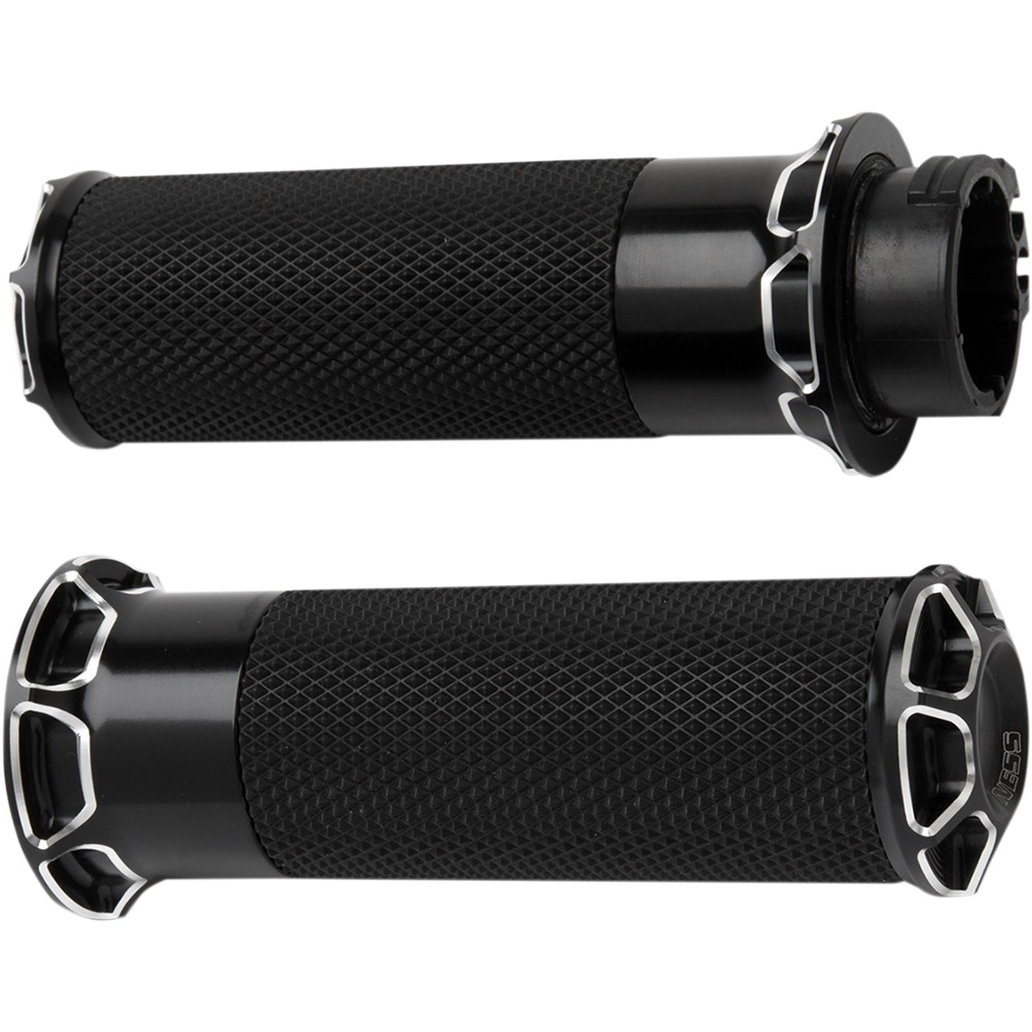 Arlen Ness Black Beveled  Grips for Throttle by Wire 07-329_344184