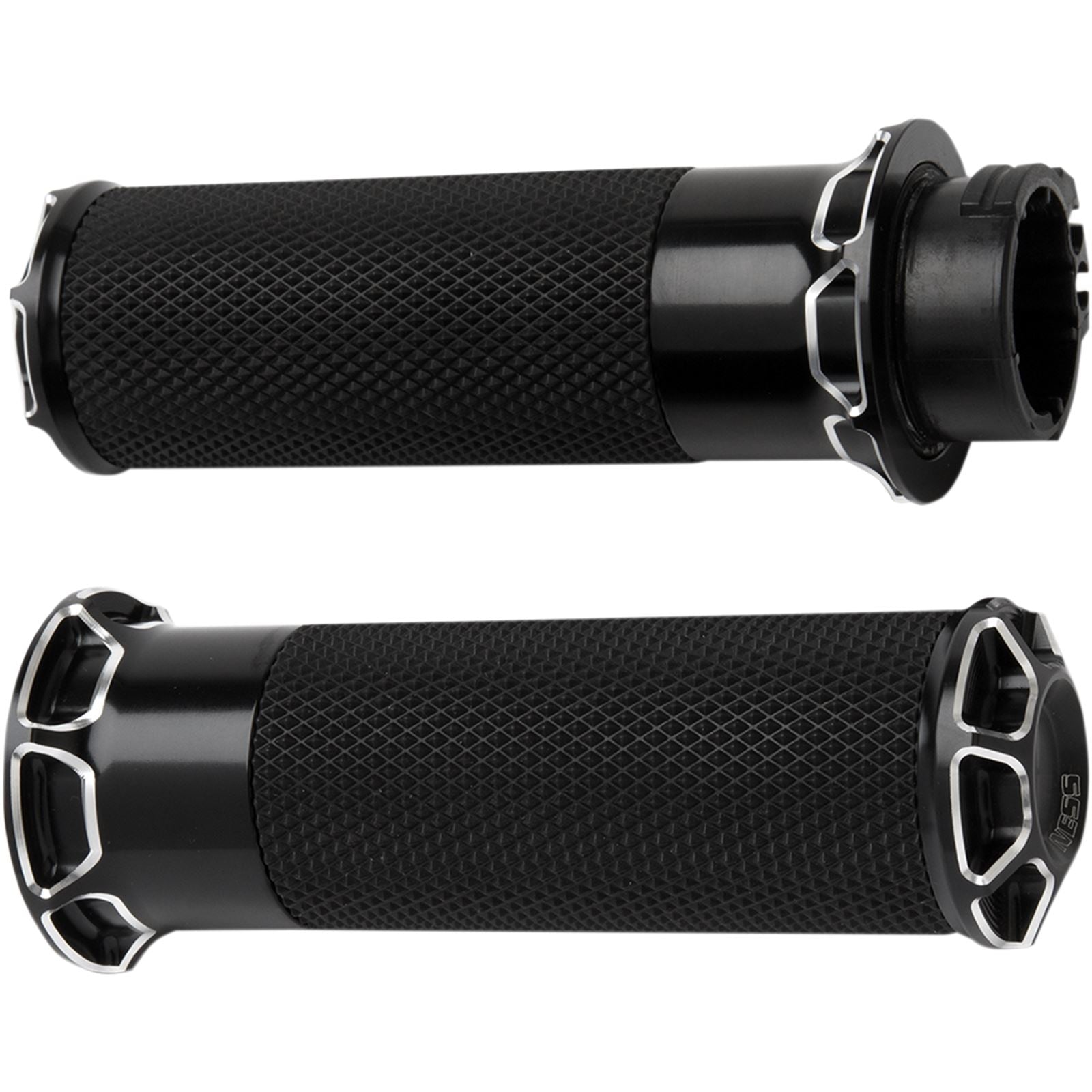 Arlen Ness Black Beveled  Grips for Throttle by Wire 07-329_344184
