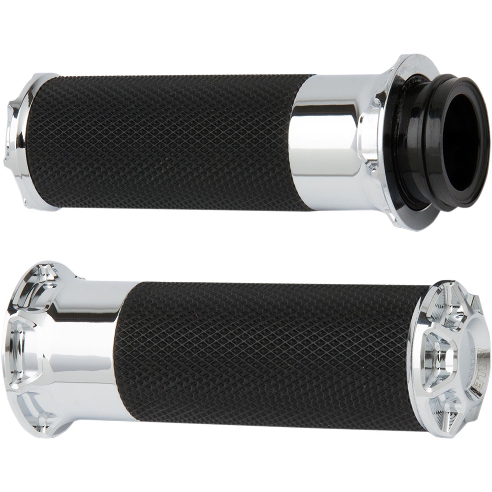 Arlen Ness Chrome Beveled  Grips for Cable 07-330_344185