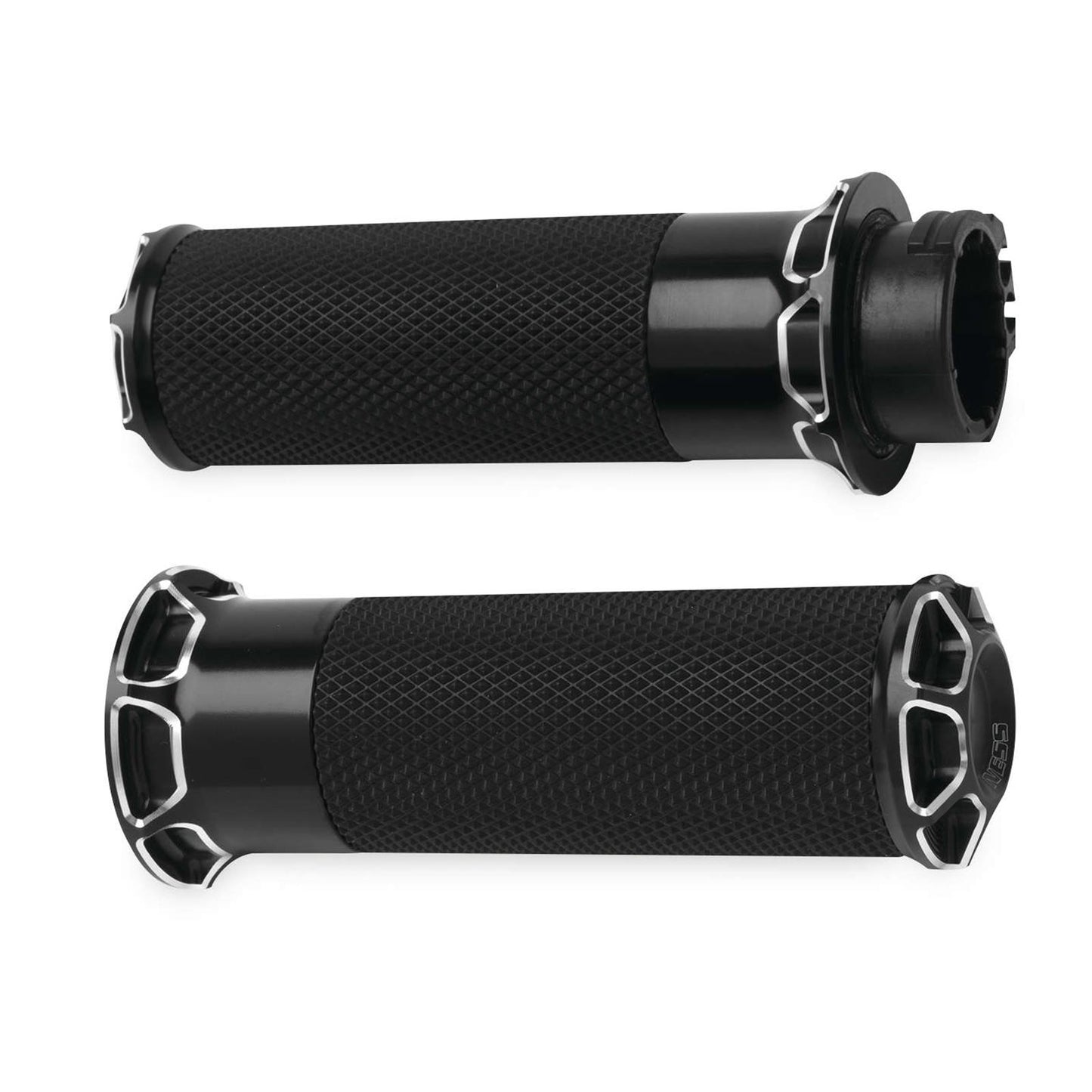 Arlen Ness Black Beveled  Grips for Cable 07-331_91304