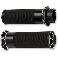 Arlen Ness Black Beveled  Grips for Cable 07-331_344187