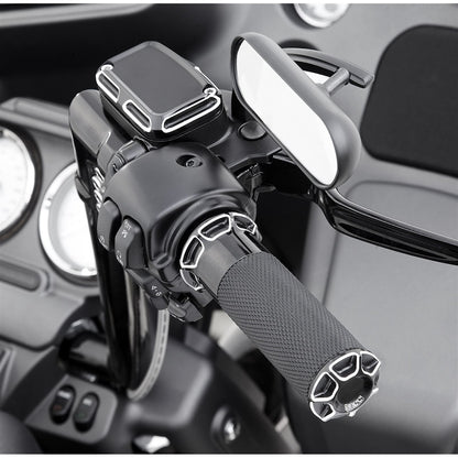 Arlen Ness Black Beveled  Grips for Cable 07-331_344188