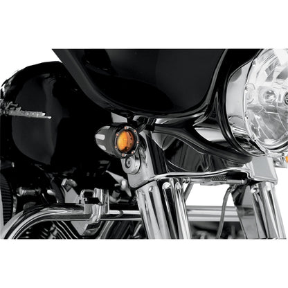 Arlen Ness LED Deep Cut Signals - Black/Amber - Amber Ring 12-753_345184