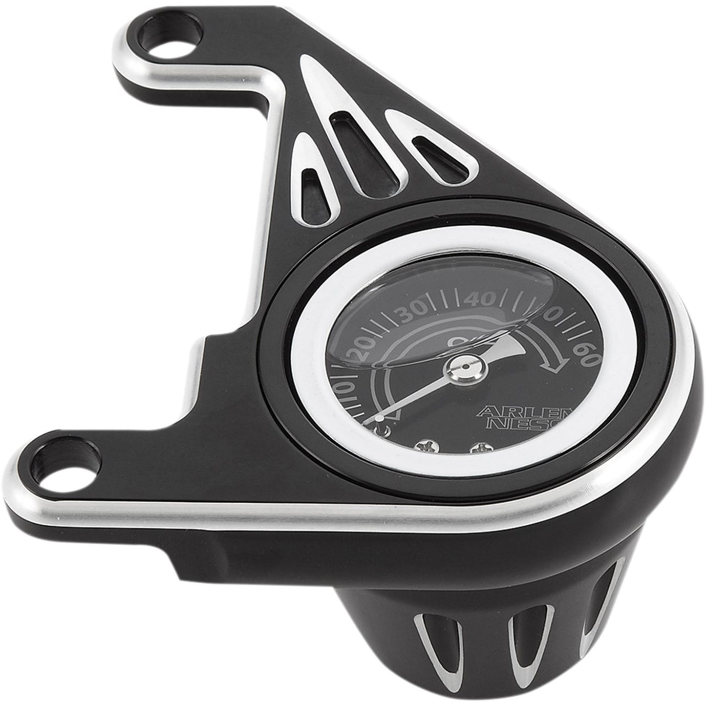 Arlen Ness Oil Pressure Gauge Kit - Deep Cut with Black Anodized Finish 15-668_345294