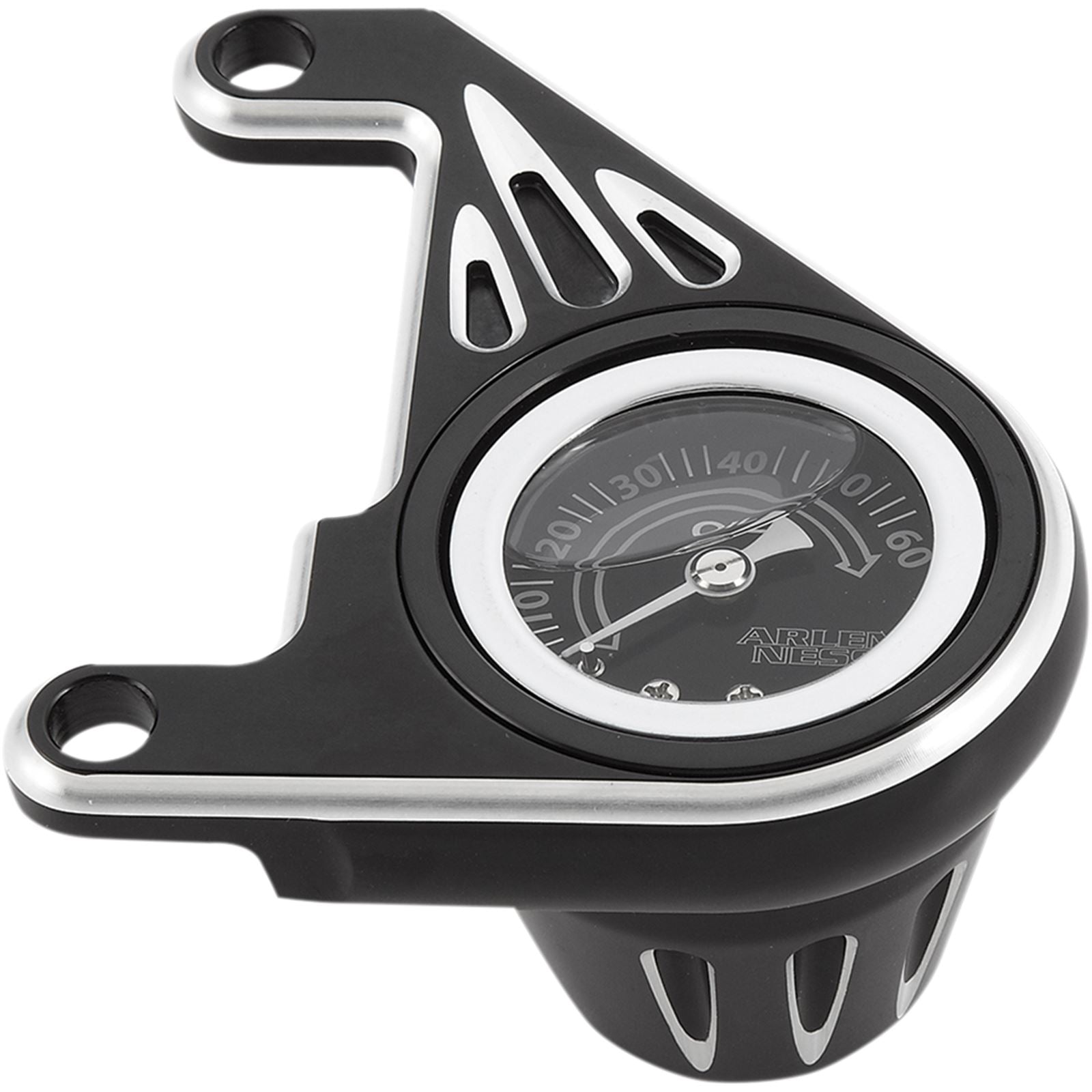 Arlen Ness Oil Pressure Gauge Kit - Deep Cut with Black Anodized Finish 15-668_345294