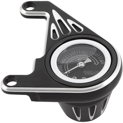 Arlen Ness Oil Pressure Gauge Kit - Deep Cut with Black Anodized Finish 15-668_345294