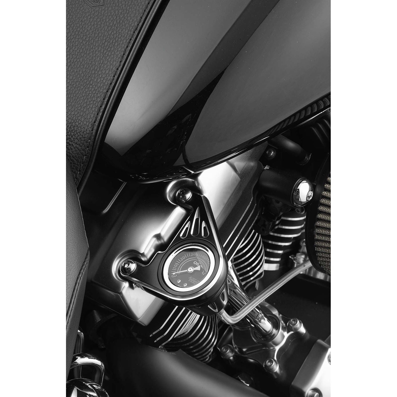 Arlen Ness Oil Pressure Gauge Kit - Deep Cut with Black Anodized Finish 15-668_91338