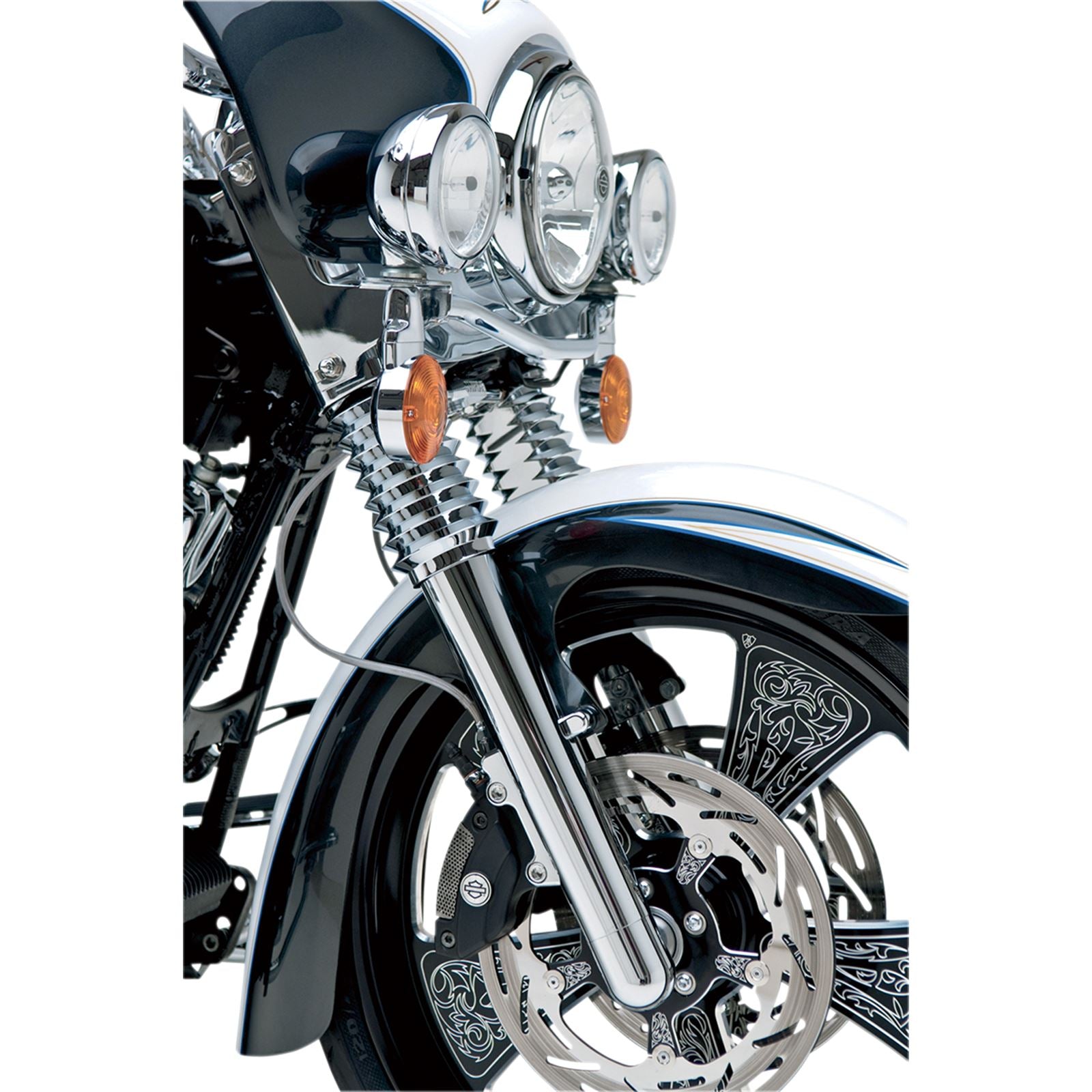 Arlen Ness Hot Legs Fork Legs - Dual Disc - Smooth - Chrome - '08-'13 FLT 06-500_343971