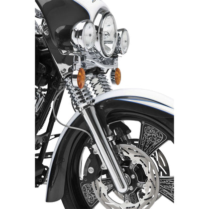 Arlen Ness Hot Legs Fork Legs - Dual Disc - Deep Cut - Chrome - '08-'13 FLT 06-510_91403
