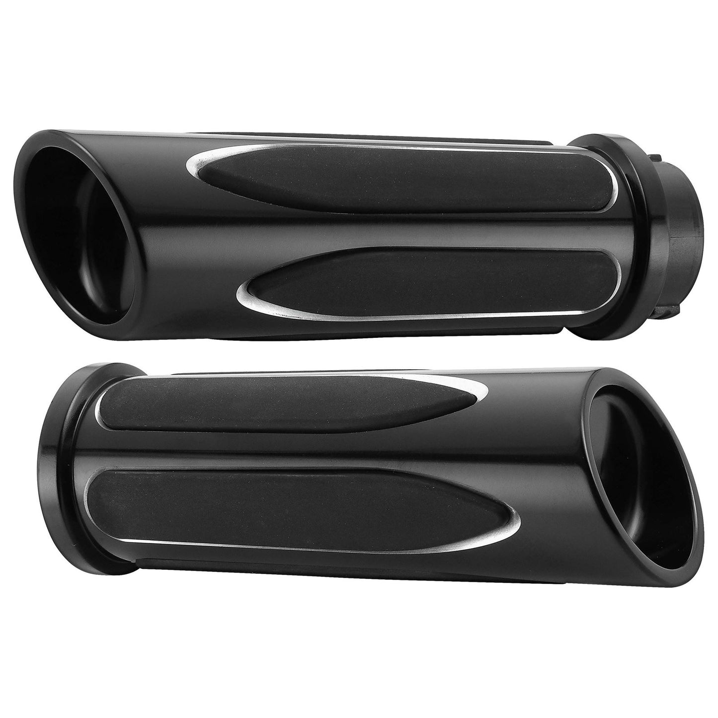 Arlen Ness Black Deep Cut Comfort Grips for Cable 07-051_91434