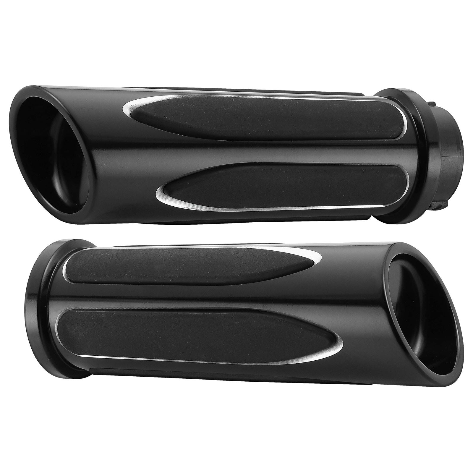Arlen Ness Black Deep Cut Comfort Grips for Cable 07-051_91434