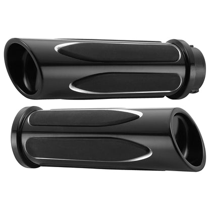 Arlen Ness Black Deep Cut Comfort Grips for Cable 07-051_91434