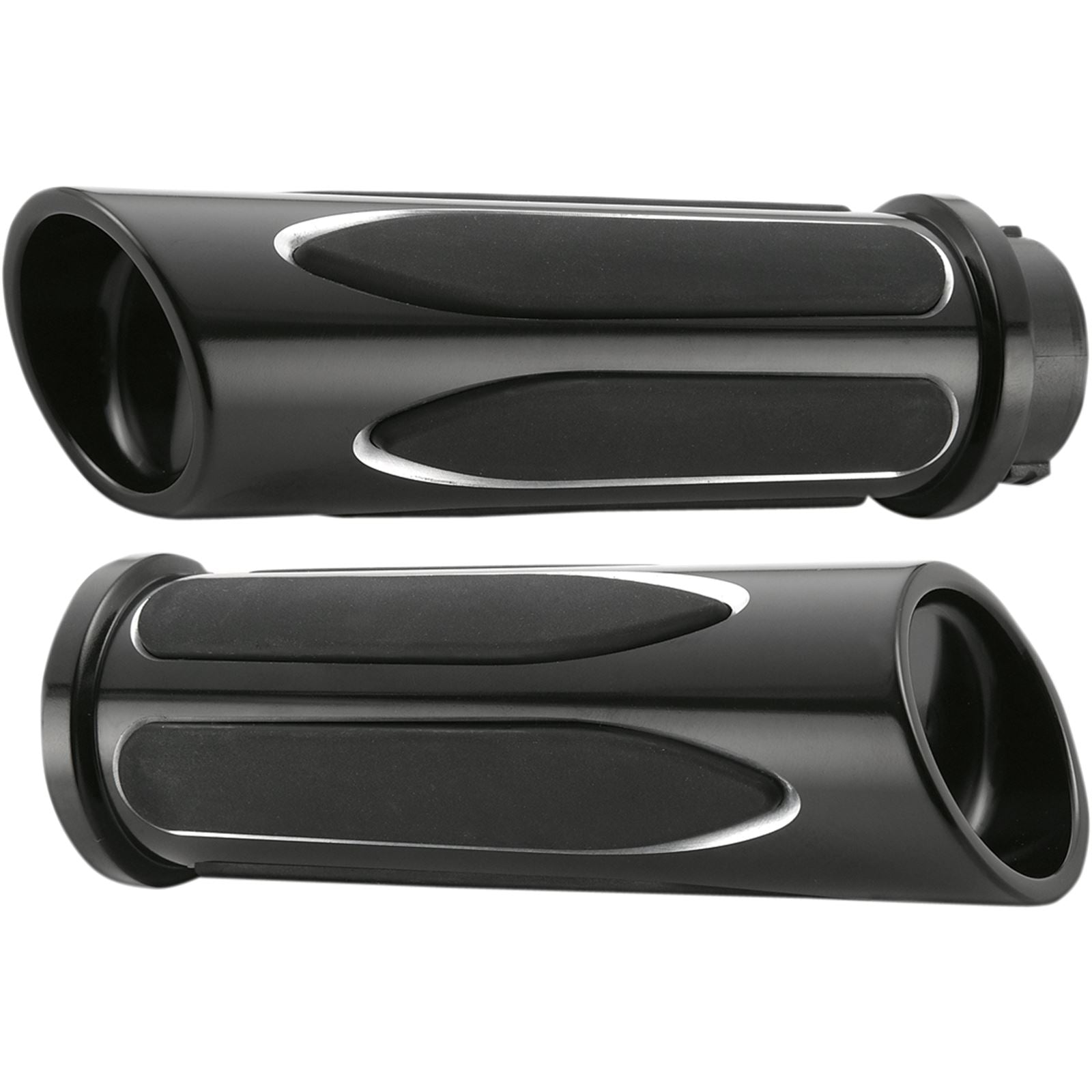 Arlen Ness Black Deep Cut Comfort Grips for Cable 07-051_344146