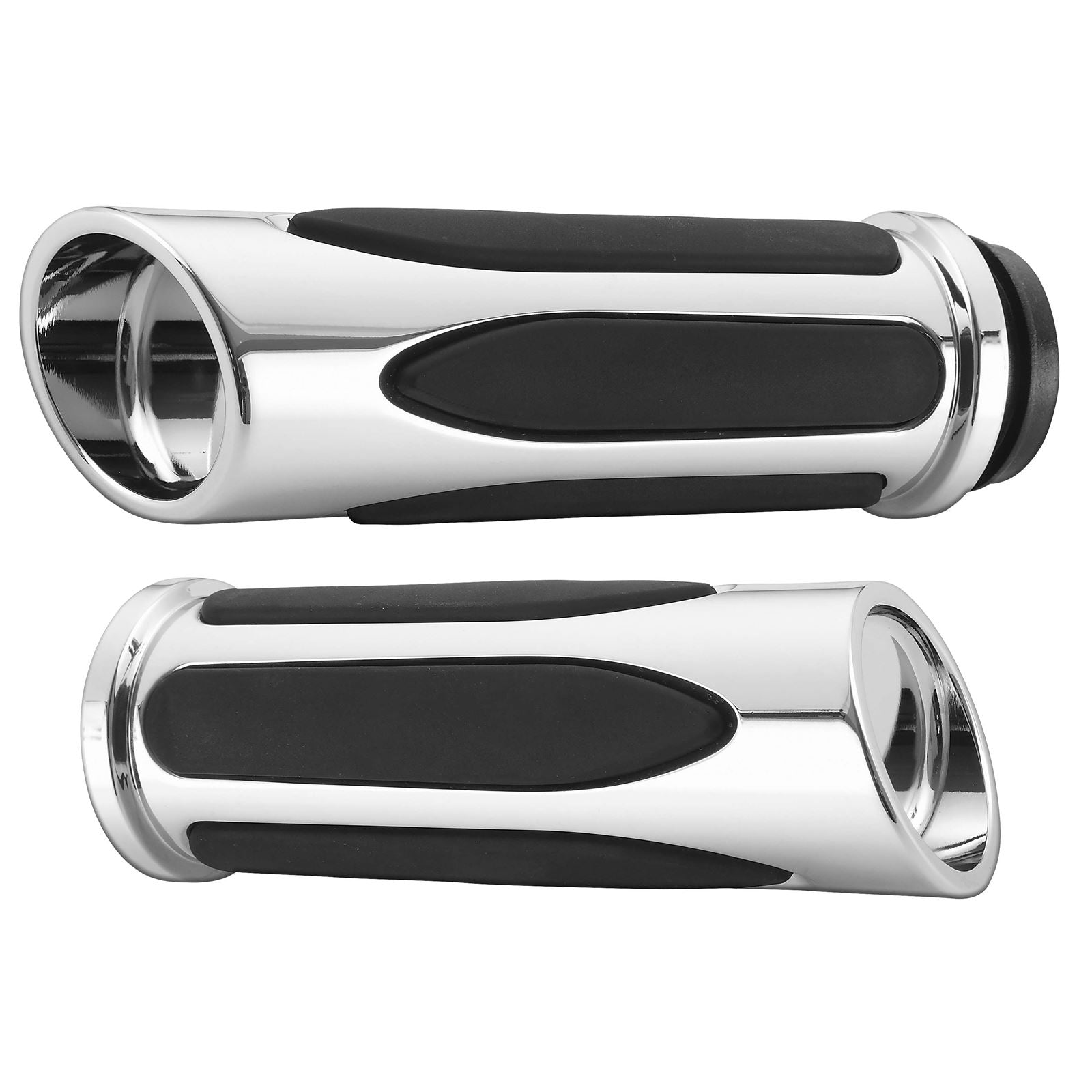 Arlen Ness Chrome Deep Cut Comfort Grips for Cable 07-050_91436