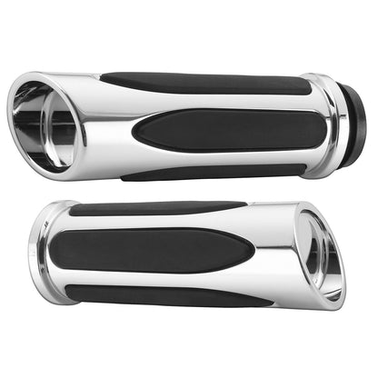 Arlen Ness Chrome Deep Cut Comfort Grips for Cable 07-050_91436