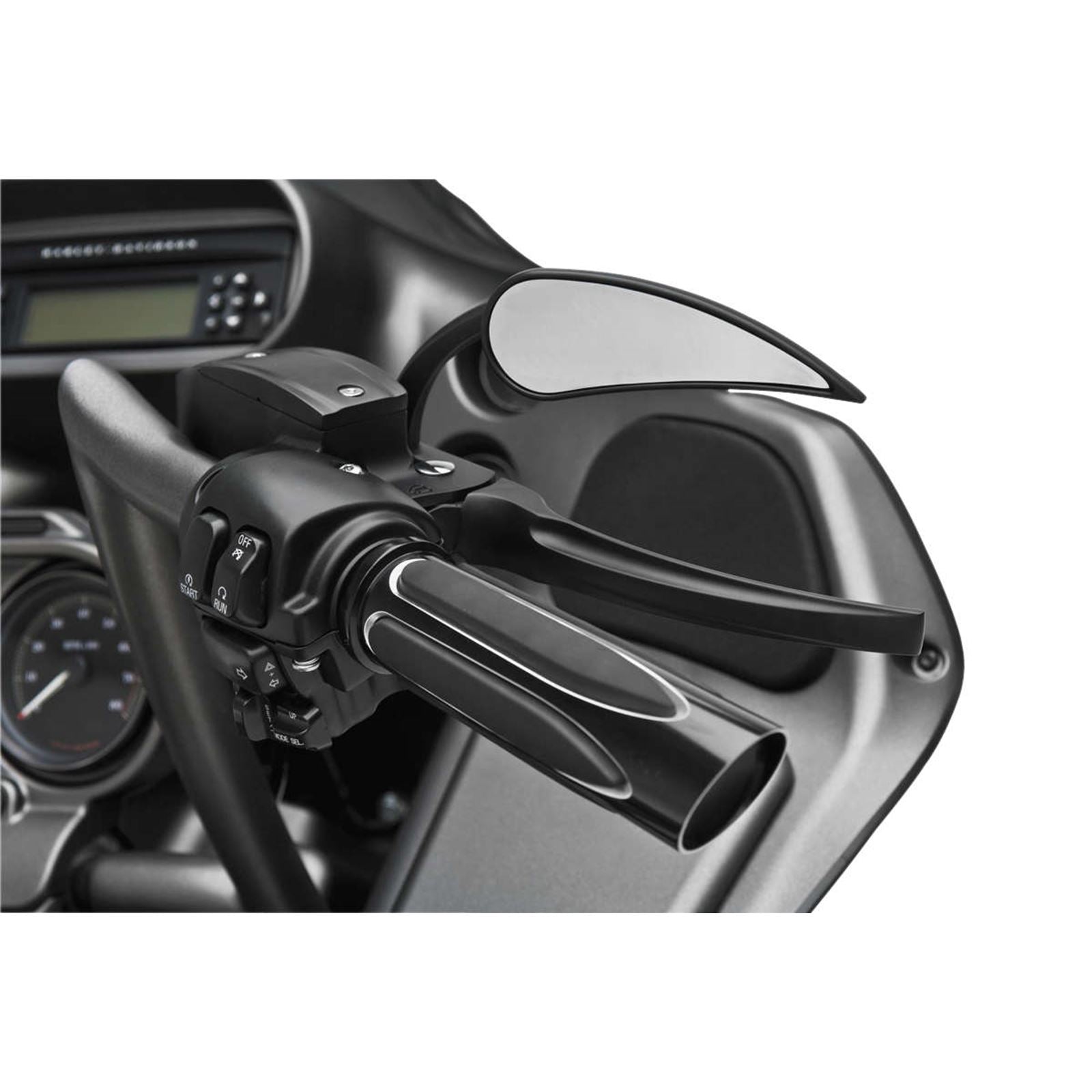 Arlen Ness Black Deep Cut Comfort Grips for Throttle by Wire 07-053_91437