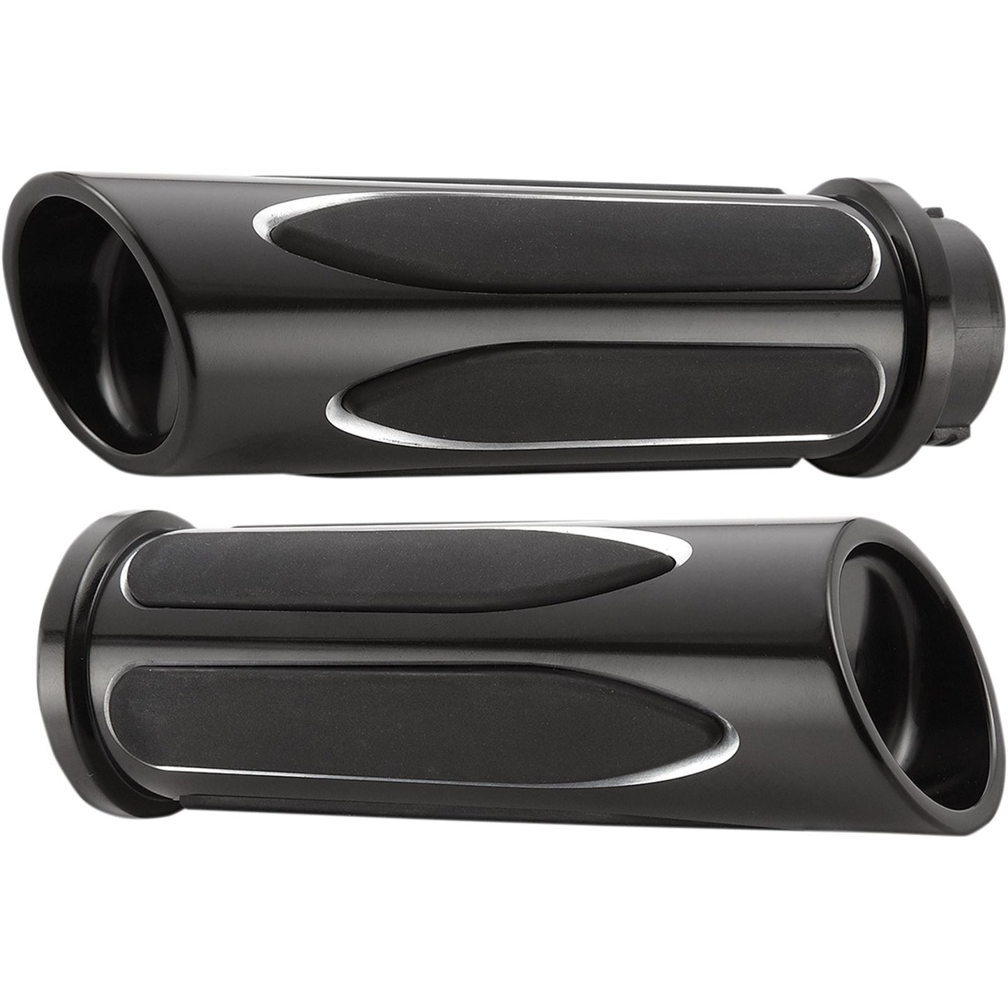 Arlen Ness Black Deep Cut Comfort Grips for Throttle by Wire 07-053_344150