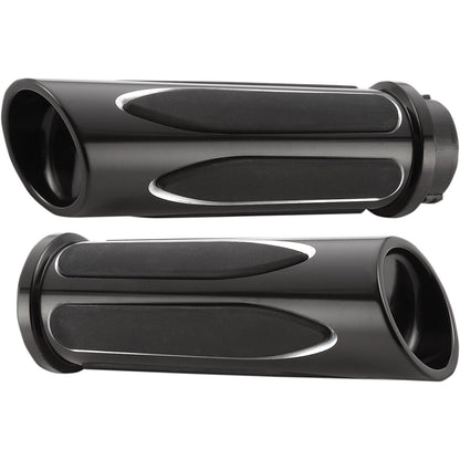 Arlen Ness Black Deep Cut Comfort Grips for Throttle by Wire 07-053_344150