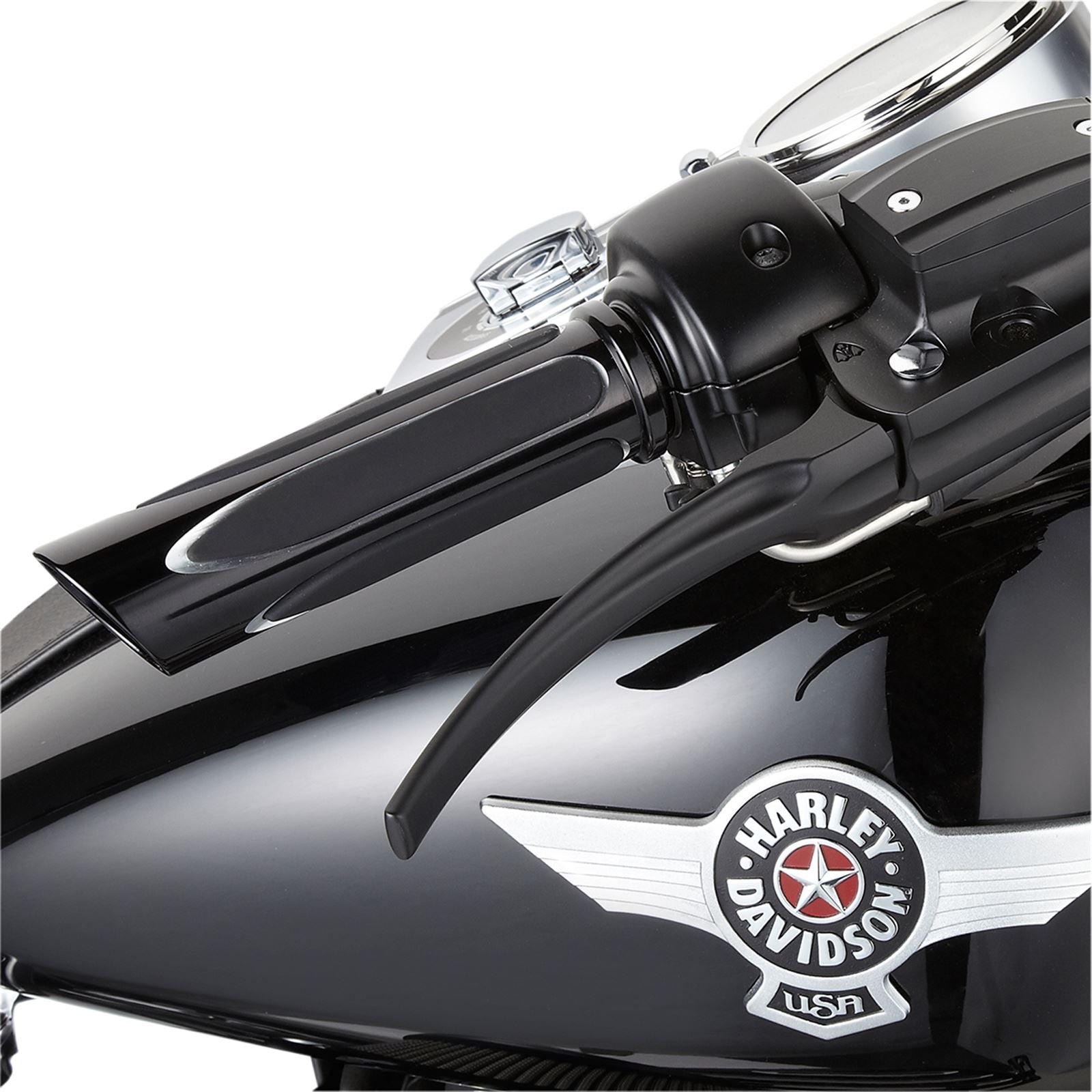 Arlen Ness Black Deep Cut Comfort Grips for Throttle by Wire 07-053_344151