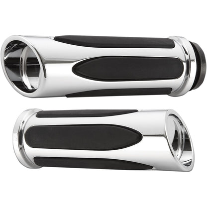 Arlen Ness Chrome Deep Cut Comfort Grips for Throttle by Wire 07-052_344152