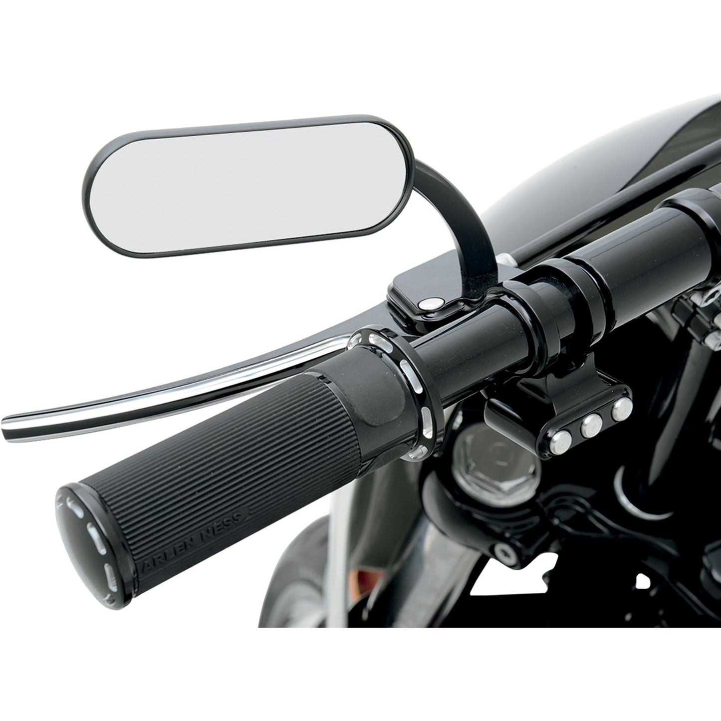 Arlen Ness Oval Mirror - Black - Left 13-412_344233