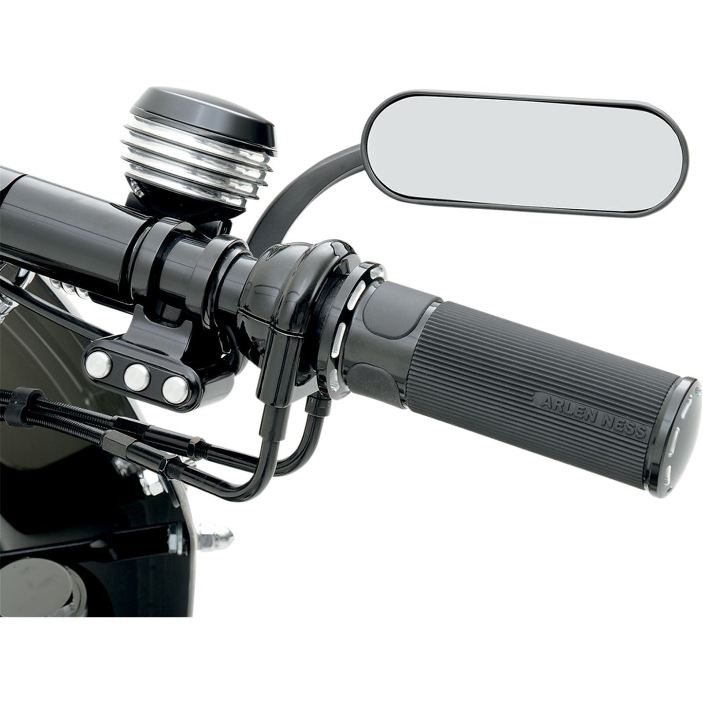Arlen Ness Oval Mirror - Black - Right 13-413_344237