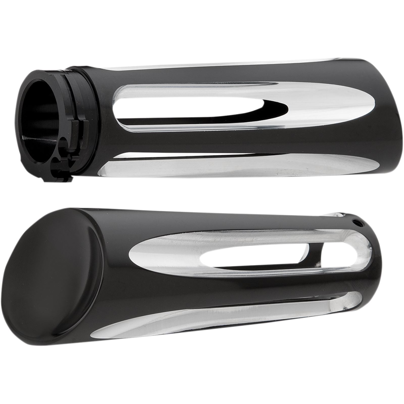 Arlen Ness Black Deep Cut Billet Grips 07-132_344143