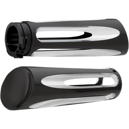 Arlen Ness Black Deep Cut Billet Grips 07-132_344143