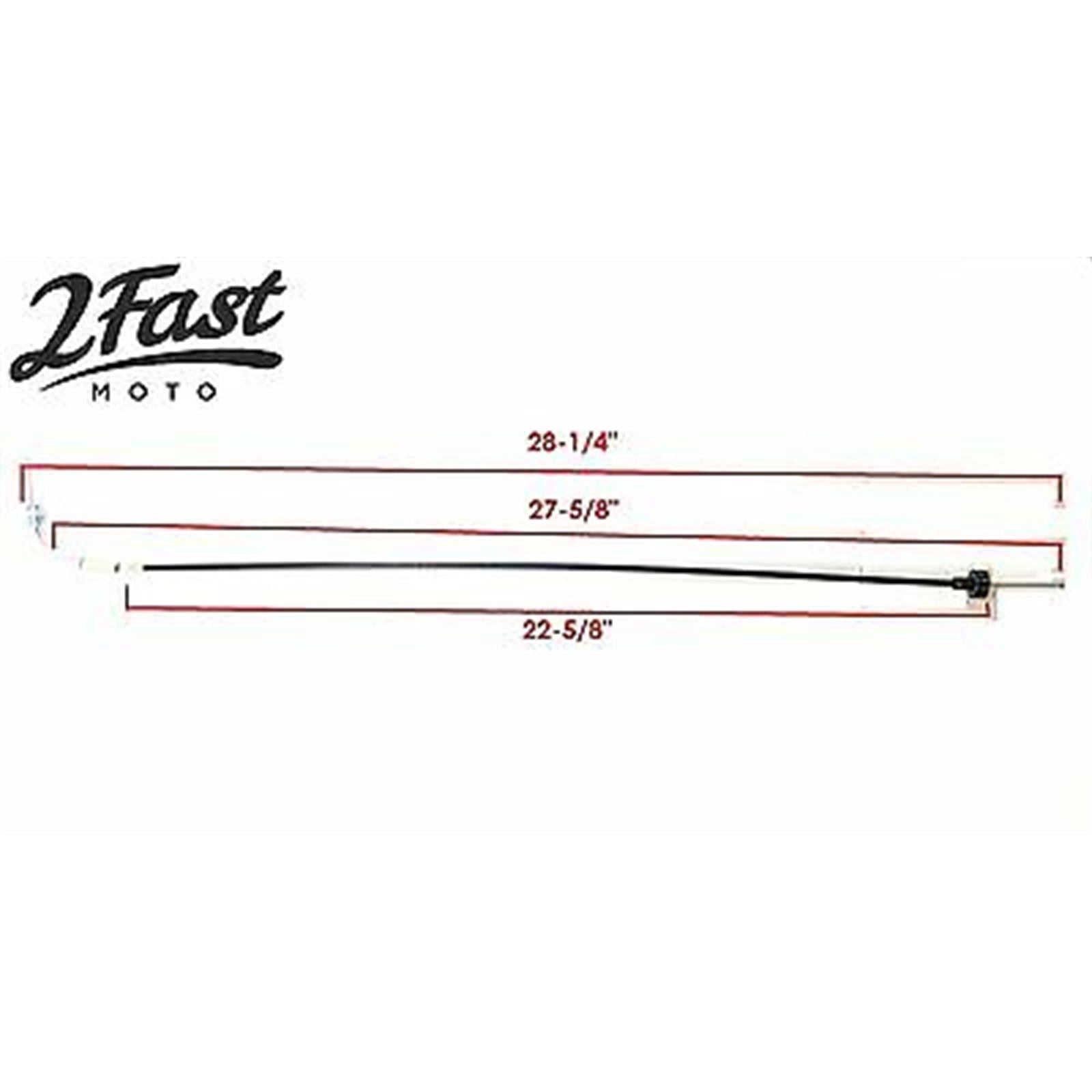 2FastMoto Upper Throttle Cable without Oil Pump For Yamaha Catalina Big Bear DS3 04-120_667694