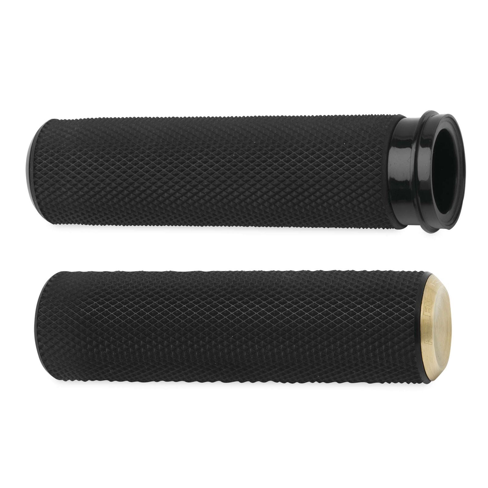 Arlen Ness Brass Knurled Handlebar Grips for Throttle by Wire 07-334_91636