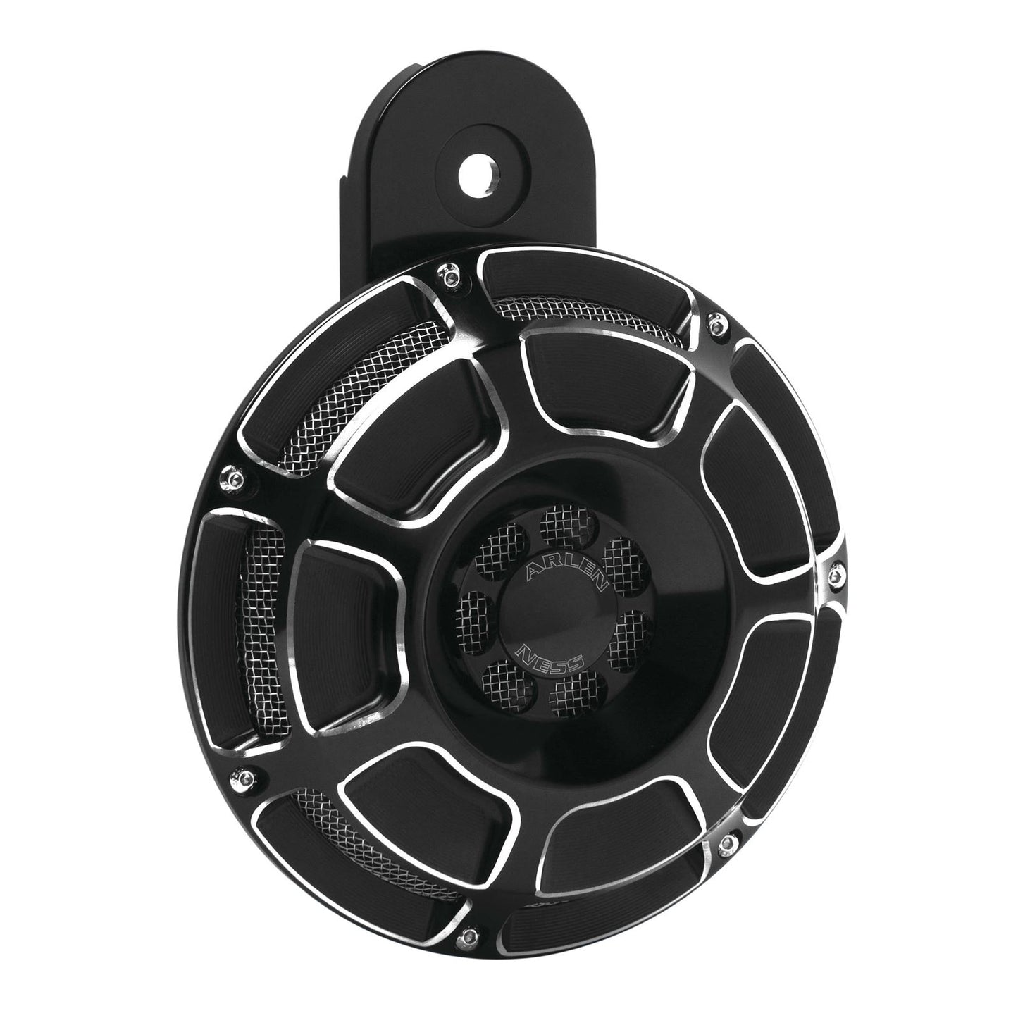 Arlen Ness Custom Horn - Beveled  - Black 70-204_91667