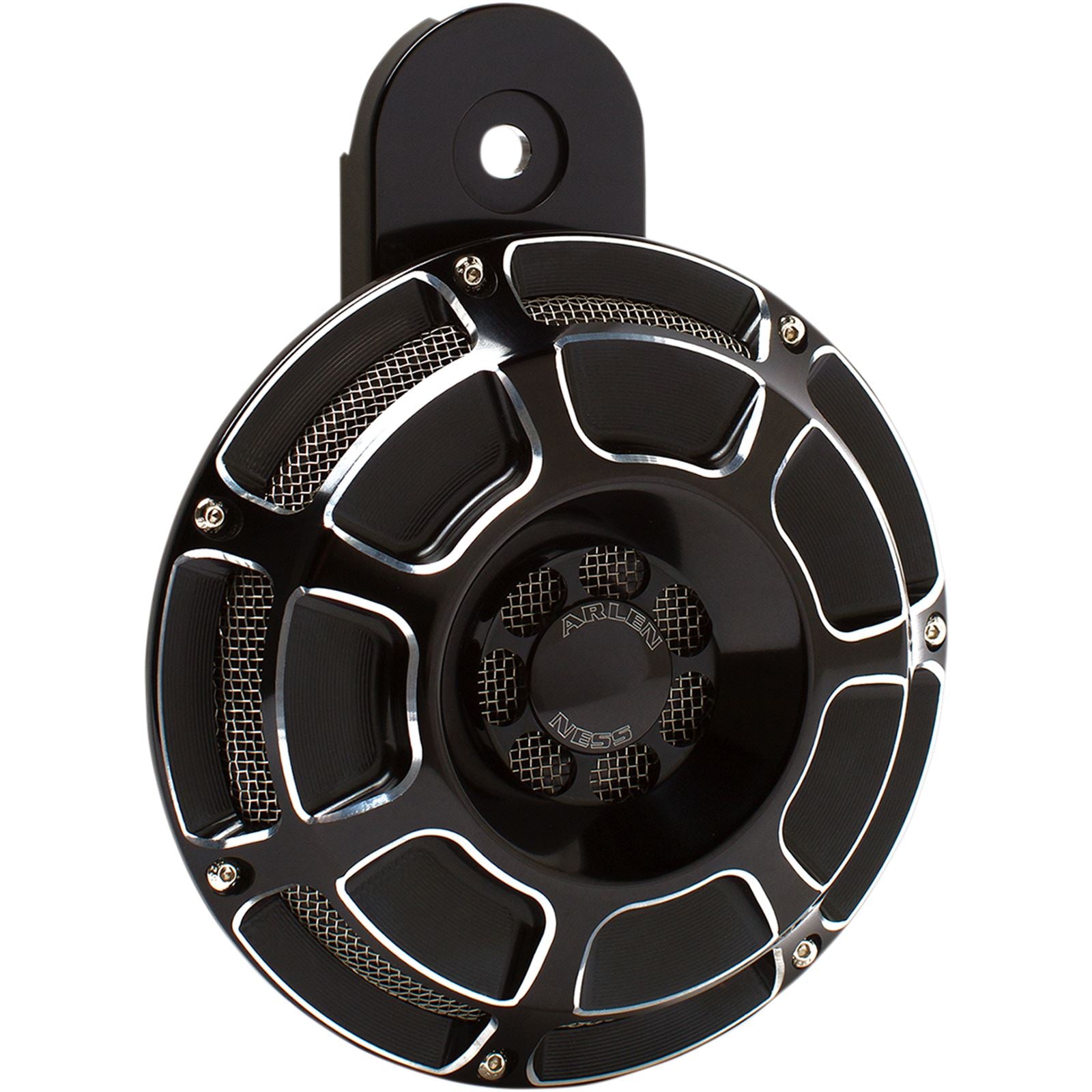 Arlen Ness Custom Horn - Beveled  - Black 70-204_345236
