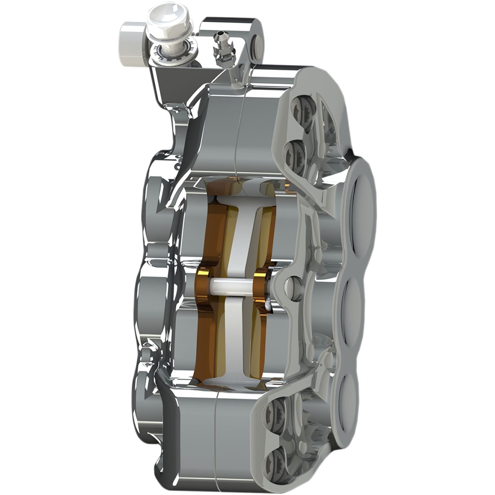 Arlen Ness 6-Piston Caliper - Front Left - Chrome - 14" 02-210_345036