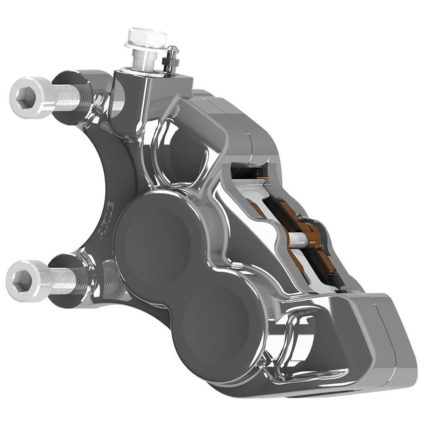 Arlen Ness 4-Piston Caliper - Left - 11.8" - Chrome 02-220_91879