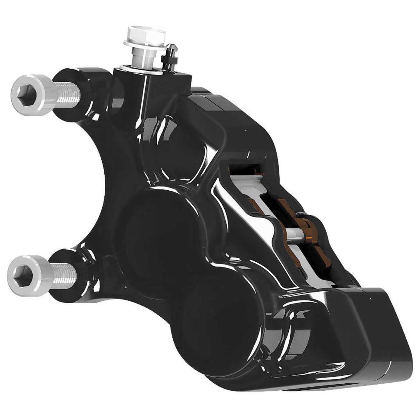 Arlen Ness 4-Piston Caliper - Left - 11.8" - Black 02-221_91880