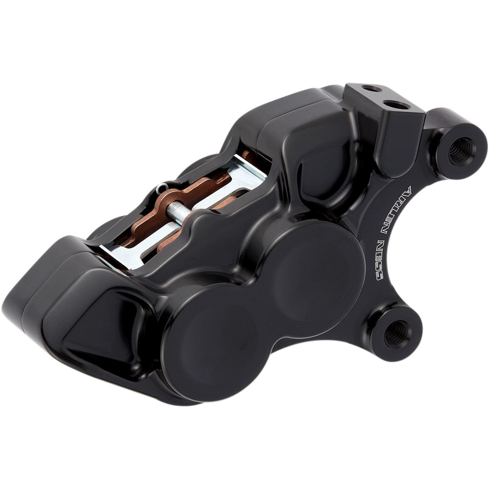 Arlen Ness 4-Piston Caliper - Front Right - 11.8" - Black 02-223_345050