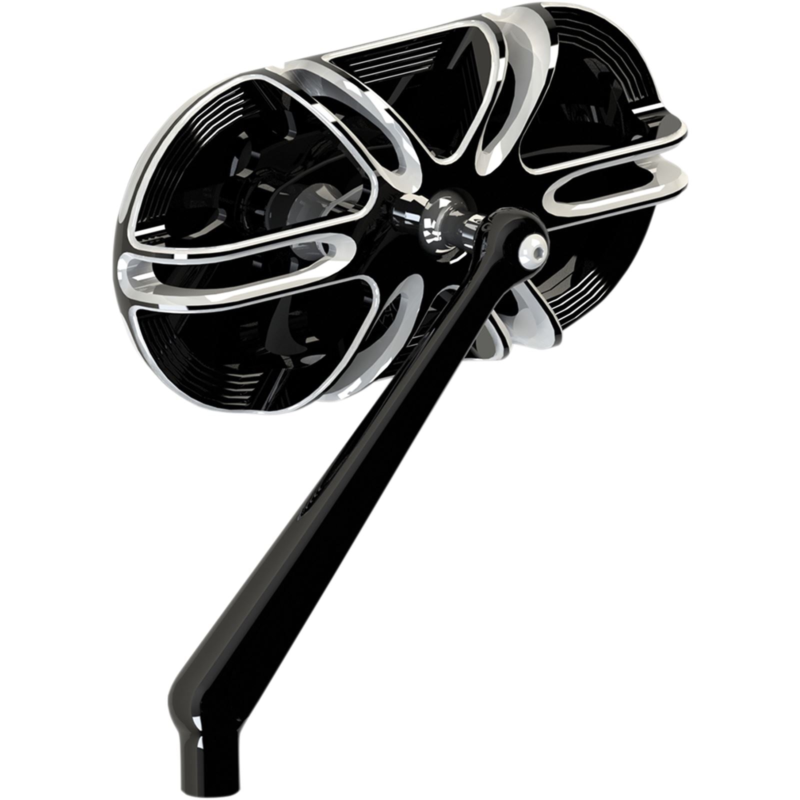 Arlen Ness Deep Cut Mirror - Black - Left 13-164_344284