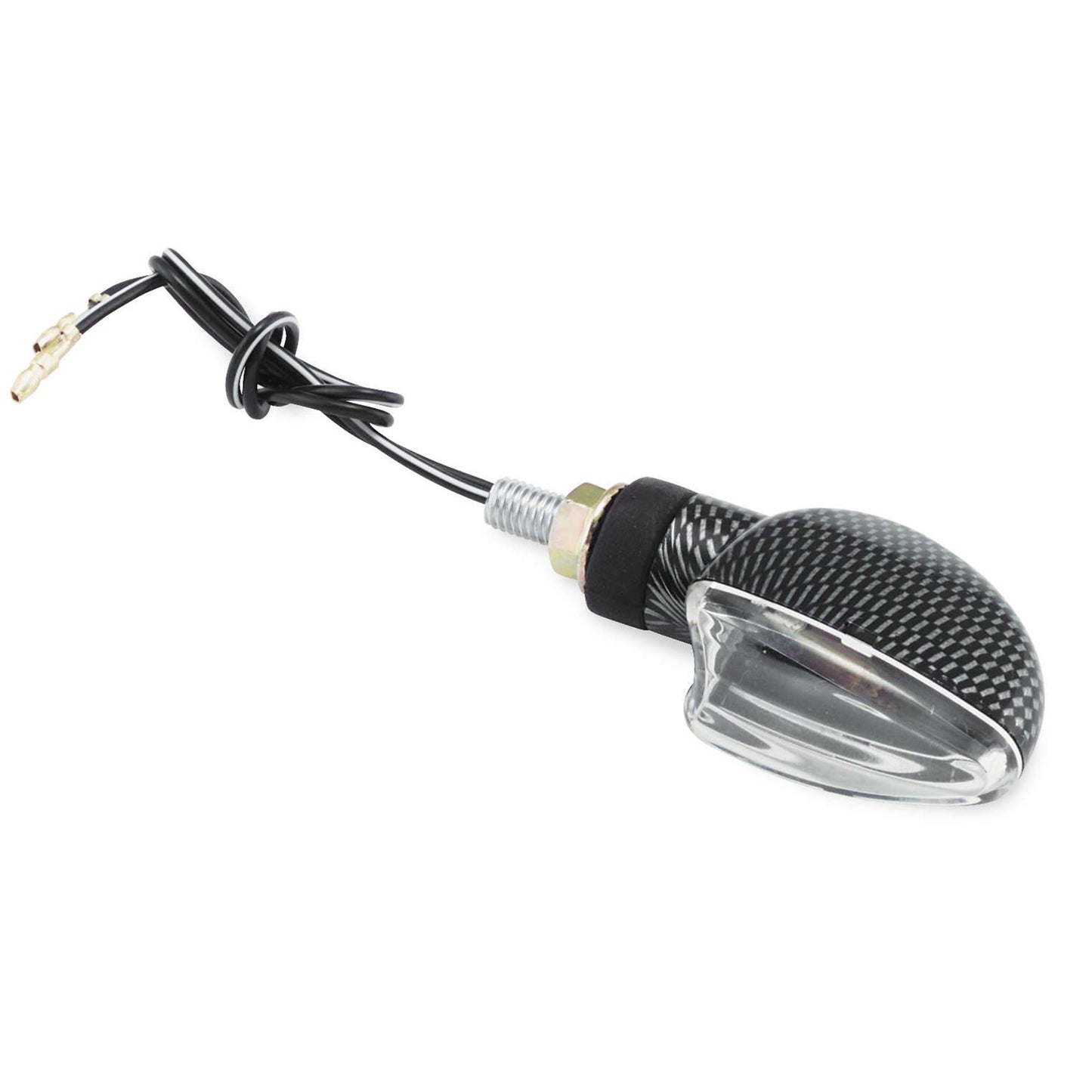 BikeMaster Universal Mini-Stalk Turn Signals Carbon 2-5/8" 122-9830_92197
