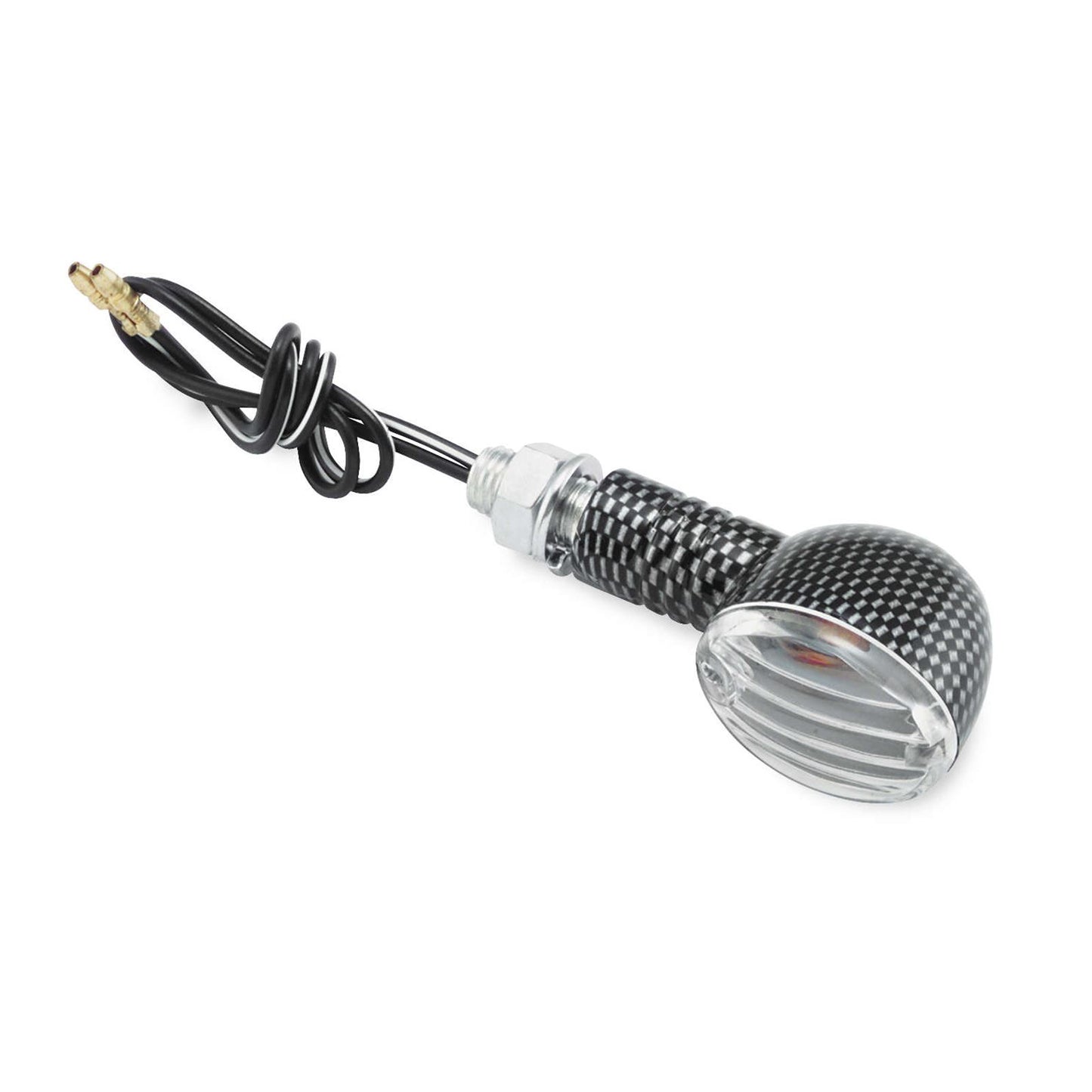 BikeMaster Universal Mini-Stalk Turn Signals Carbon 2-5/16" 122-9820_92201