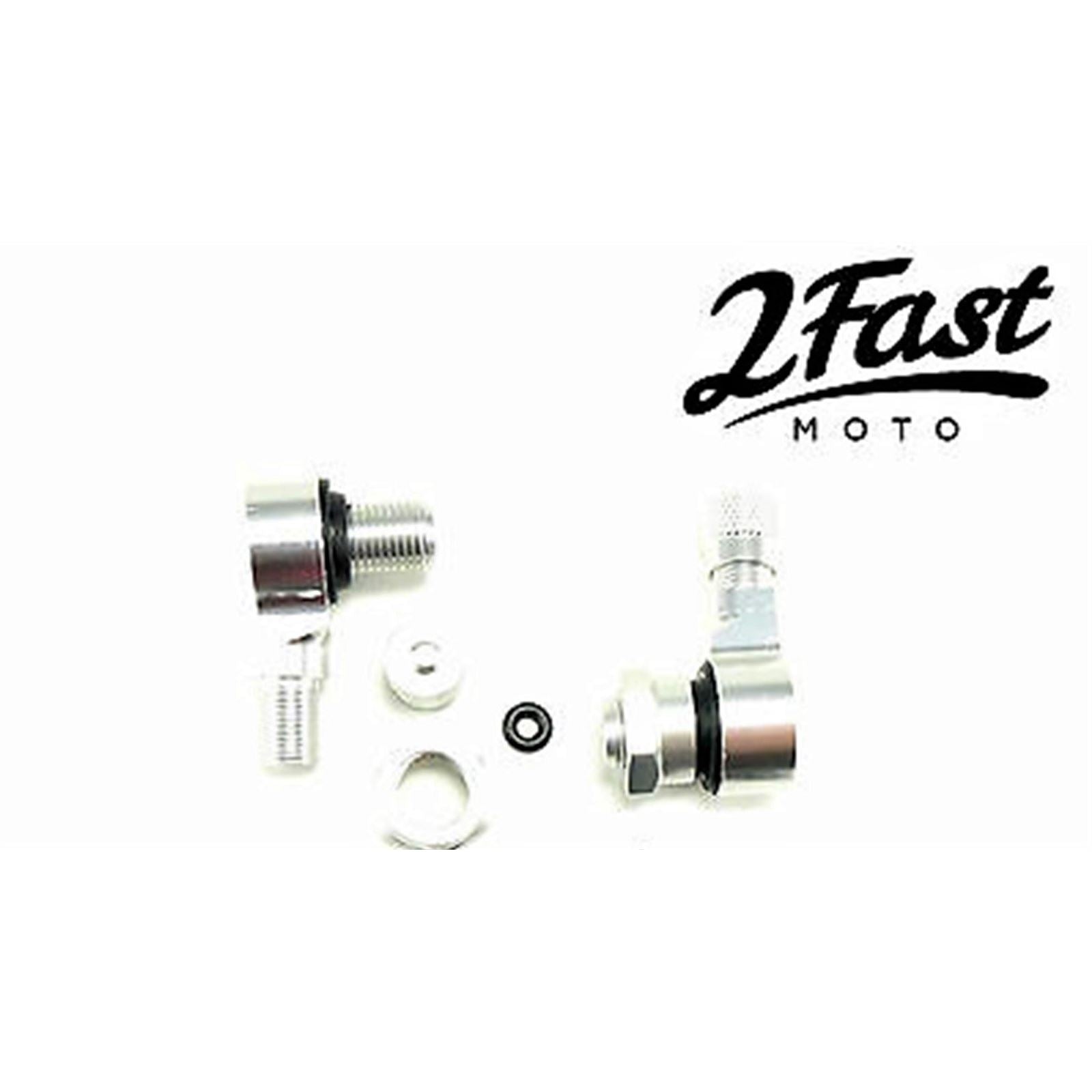 2FastMoto 11.3mm 90 Degree Metal Tire Valve Stems - Silver - 2/Pack 09-3040A_935424